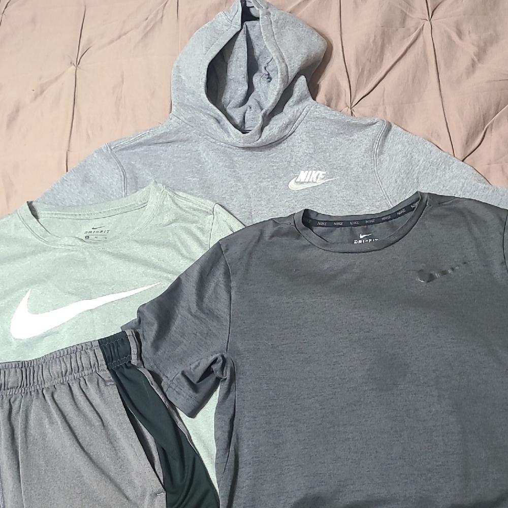 Nike Dri Fit Hoodie, Shirt, Short Set - Youth XL